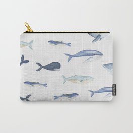 Watercolor whales Carry-All Pouch
