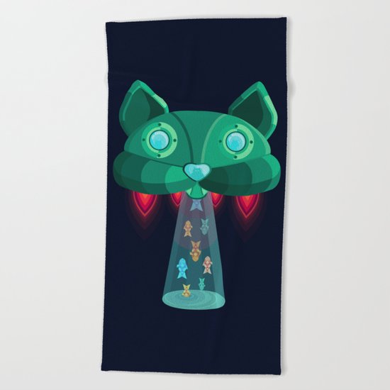 CatShip Beach Towel