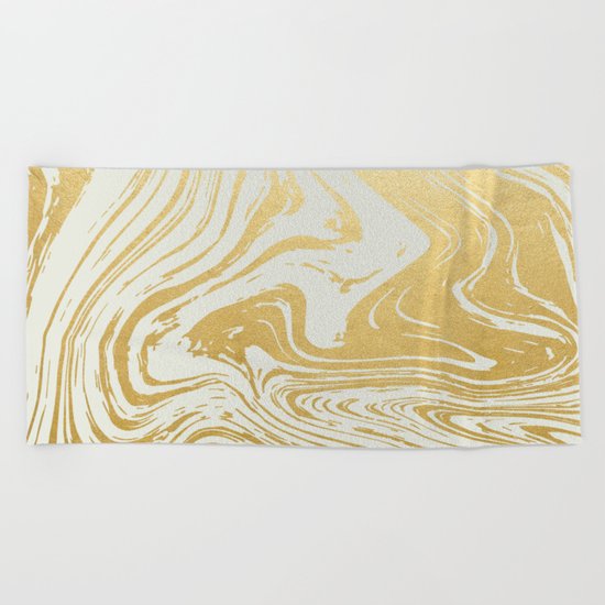 Gold Rush #society6 #decor #buyart Beach Towel