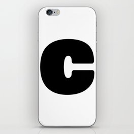 c (Black & White Letter) iPhone Skin