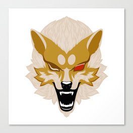 golden wolf (custom logo - twilight princess) Canvas Print