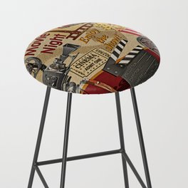 Cinema retro poster. Bar Stool