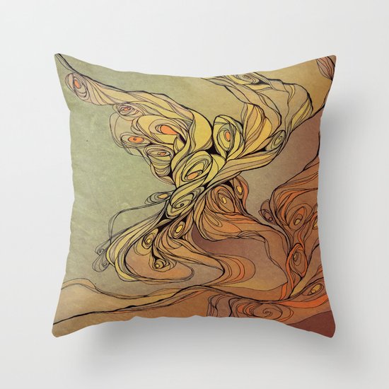 abstract floral composition 2 Throw Pillow