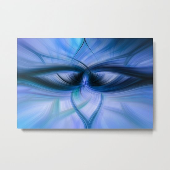Blue abstract Metal Print