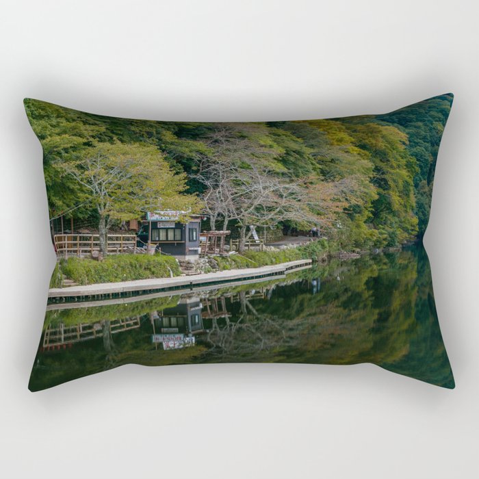 Arashiyama Waterscape Rectangular Pillow
