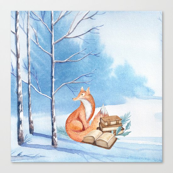 Winter Fox Canvas Print