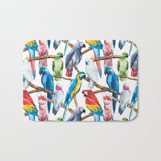Parrot Pattern 02 Bath Mat