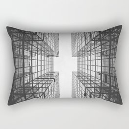 Black and White Skyscraper Rectangular Pillow
