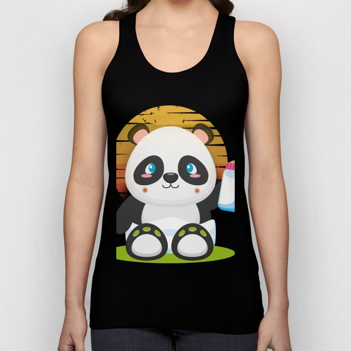 funny panda gift for a couple Tank Top