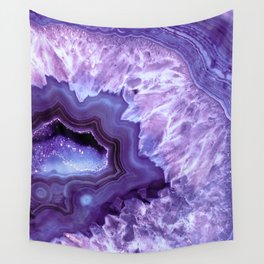 Purple Lavender Quartz Crystal Wall Tapestry