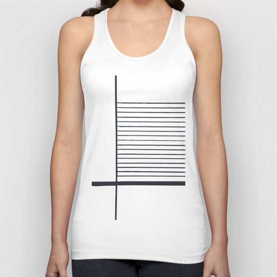 Concrete Stripe Blue Unisex Tank Top
