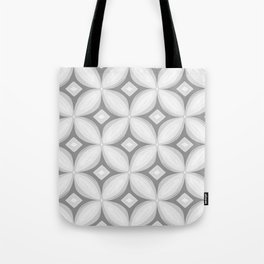 Retro Styled pattern grey and white Tote Bag