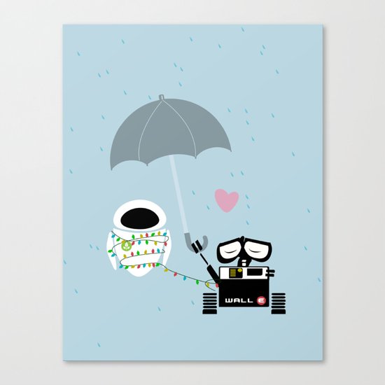 true love.. walle and eve Canvas Print