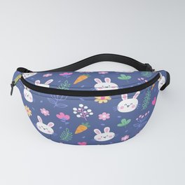 Happy Easter White Love Rabbit Collection Fanny Pack