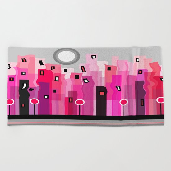 Party In The City Beach Towel