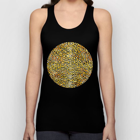 Yellow Leopard Print Unisex Tank Top