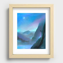 Life Mountain Climbing Recessed Framed Print
