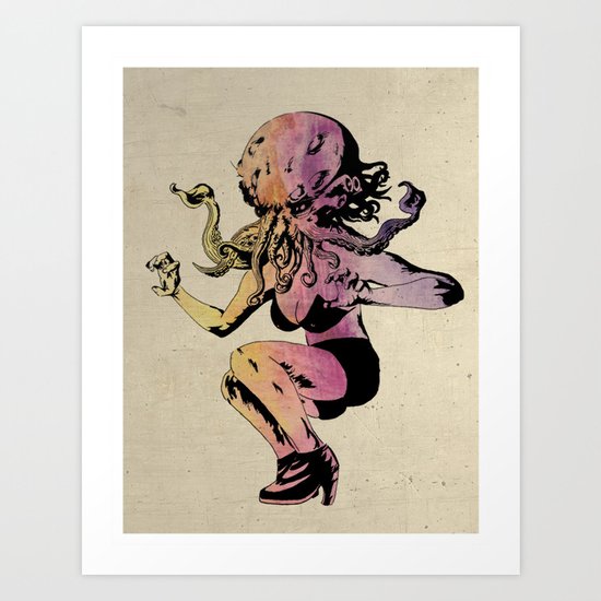 Wife of Cthulhu A.F. Montoy: Colour Art Print