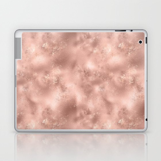 Glam Rose Gold Metallic Texture Laptop & iPad Skin