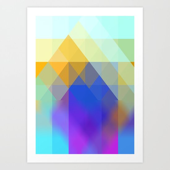 Yellow Mountains Art Print