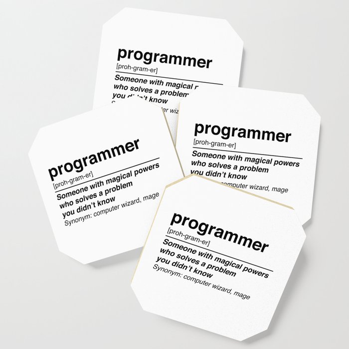 programmer definition Coaster by keeponcoding Society6 programmer definition Coaster by keeponcoding Society6