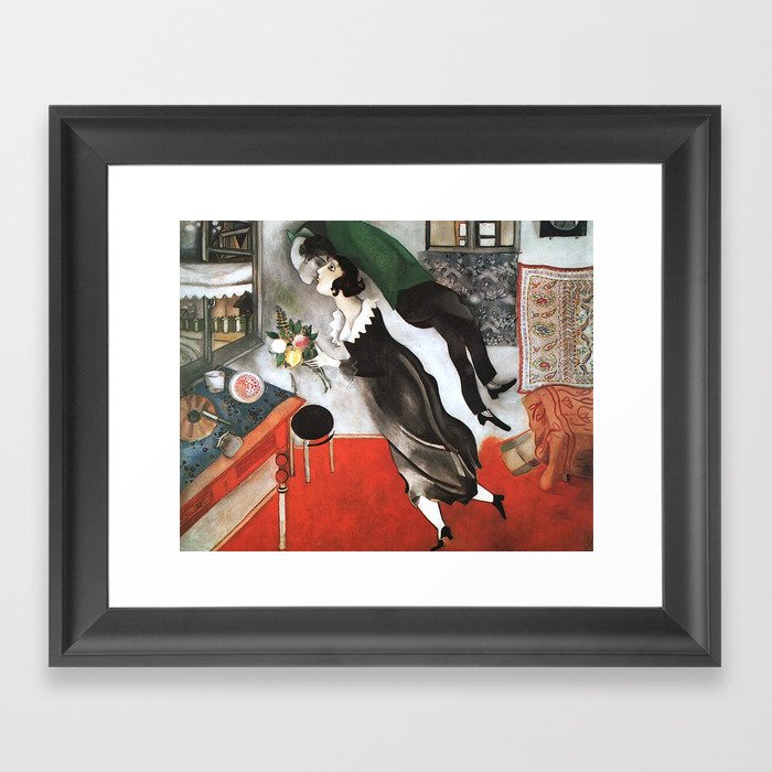 Marc Chagall Birthday -Marc Chagall birthplace Liozna Town in Belarus -Marc Chagall Birthday Framed Art Print