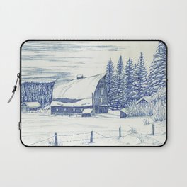 Snowy Barn Laptop Sleeve