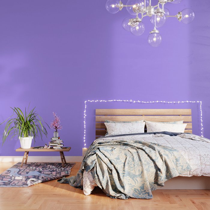 The Future Is Bright Lilac Solid Color Purple Wallpaper By