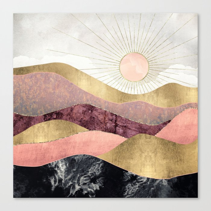 Blush Sun Canvas Print