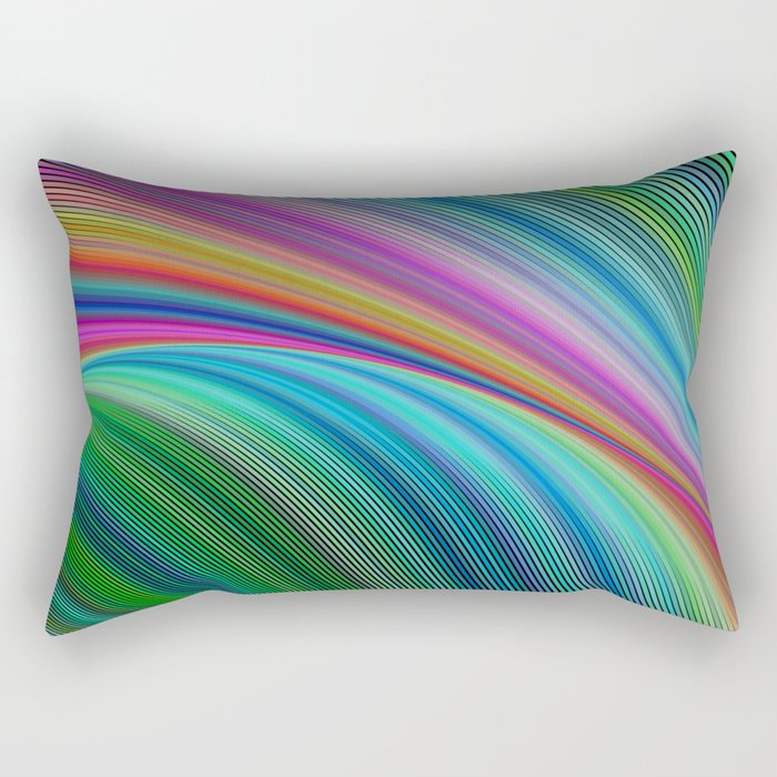 Colorful distortion Rectangular Pillow