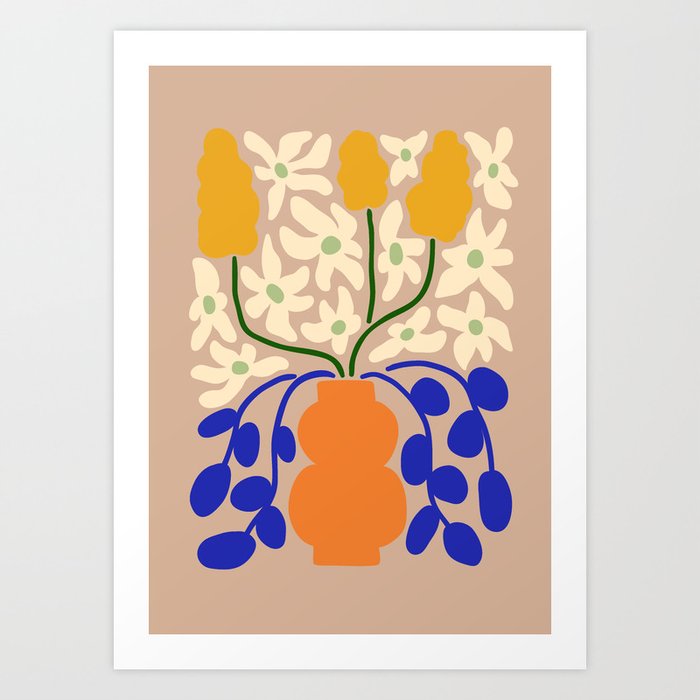 Abstract Flower Bouquet Art Print