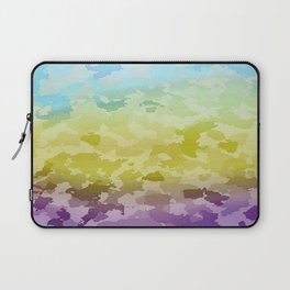 Camoflauge Ombre Sky Blue Lime Green Purple Laptop Sleeve