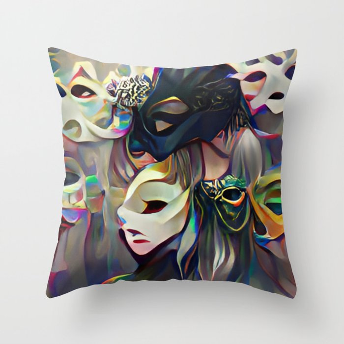 Masquerade Throw Pillow