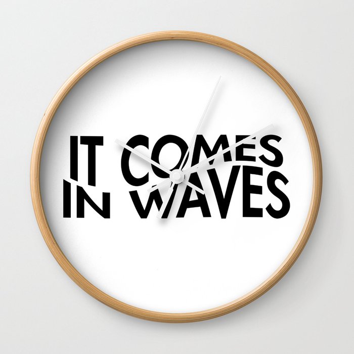 It Comes In Waves Wall Clock