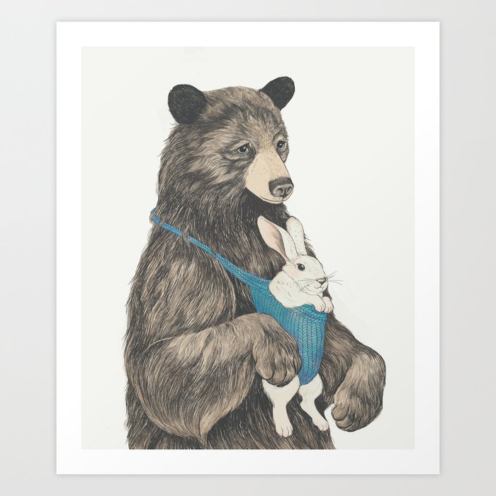 the bear au pair Art Print