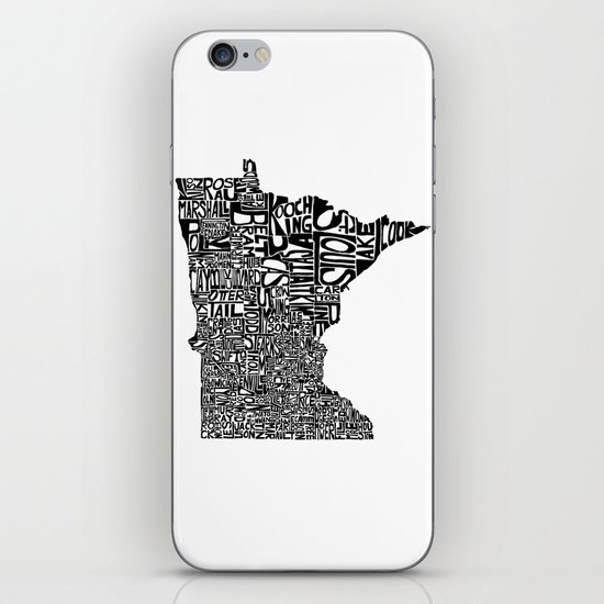 Typographic Minnesota iPhone & iPod Skin