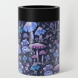 Magical mushrooms forest at night Can Cooler