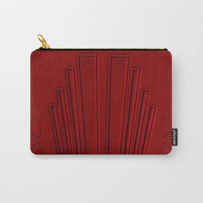 Art Deco Red Carry-All Pouch