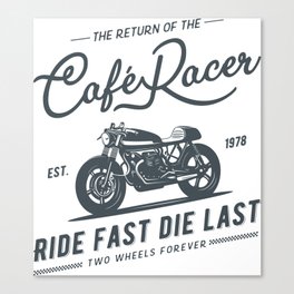Cafe Racer Rider Motorcycle Canvas Print