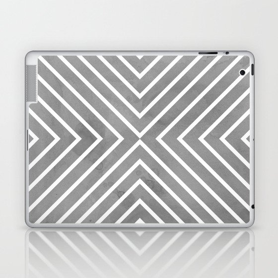Stripes in Grey Laptop & iPad Skin