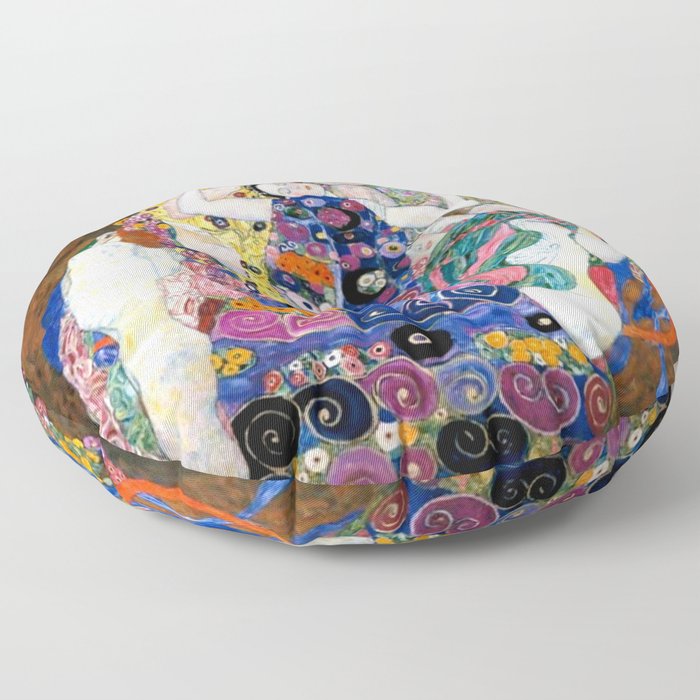 Gustav Klimt Die Jungfrauen The Maiden Floor Pillow