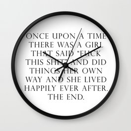 Feminism Quote Wall Clocks Society6