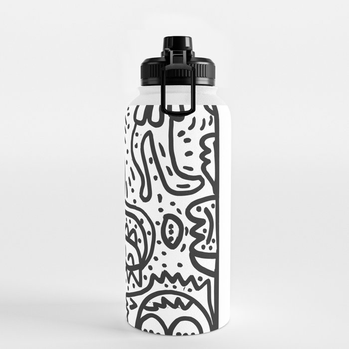 White Flask Water Bottle - Custom Scene