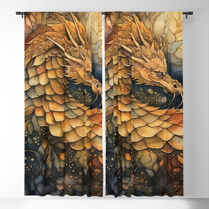Mystical Dragon 1 Blackout Curtain