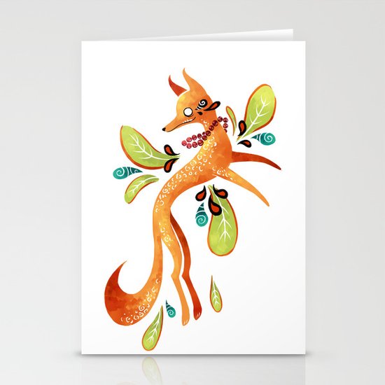 Autumn Fox Stationery Cards
