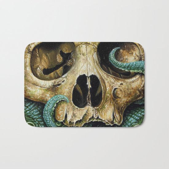Tentacle skull Bath Mat