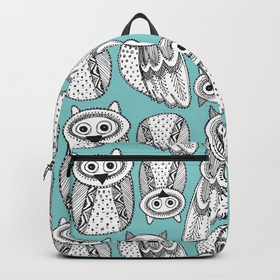 Hand dravn Cute Owl Backpack