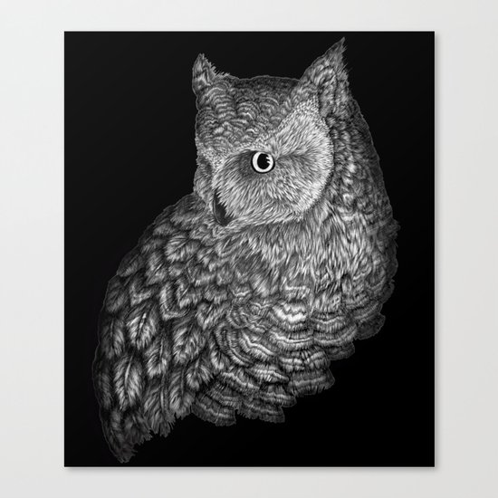 A Friend for Forsythe in Black Canvas Print