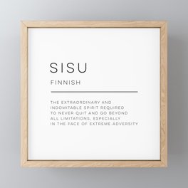 Sisu Definition Framed Mini Art Print