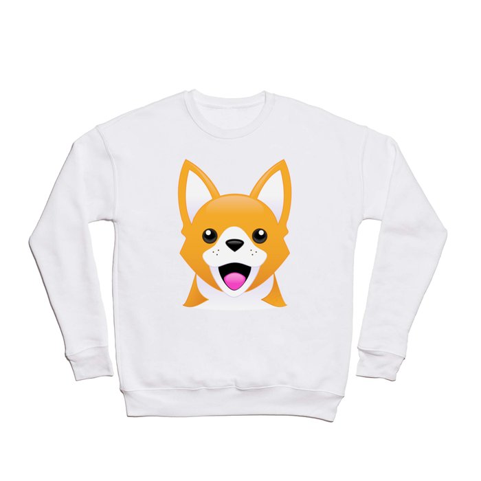 Corgi Emoji Style Crewneck Sweatshirt